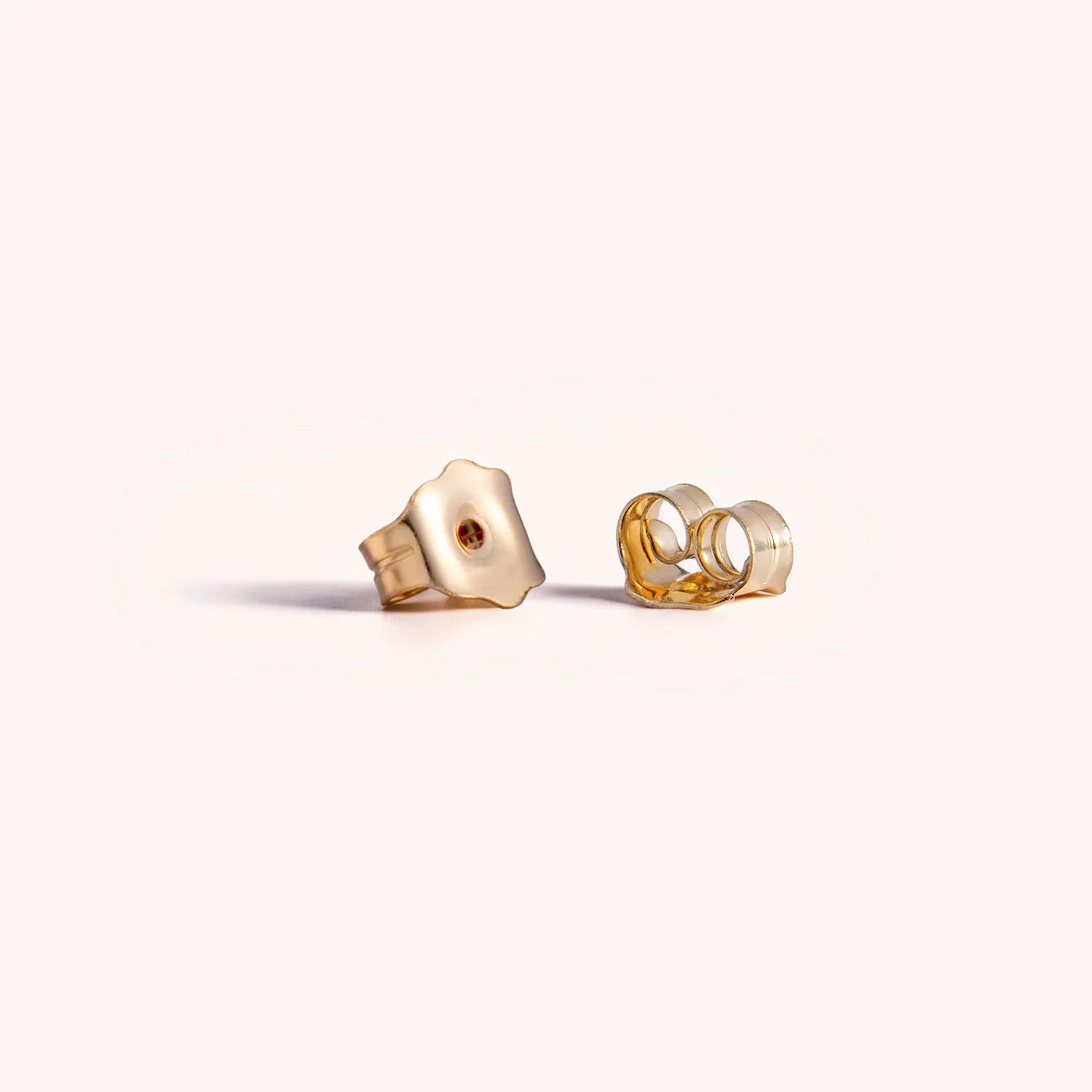 14K Solid Gold Mini Solitaire Stud Earrings 3mm