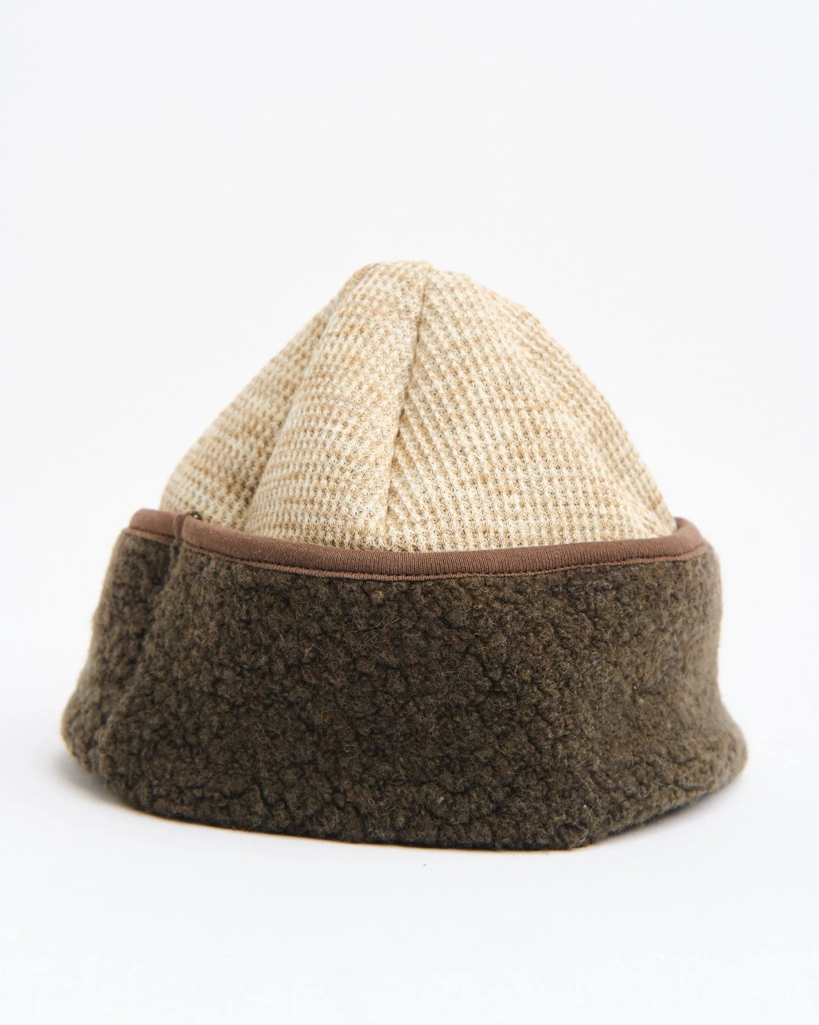 2 Tone Beanie Brown with Olive