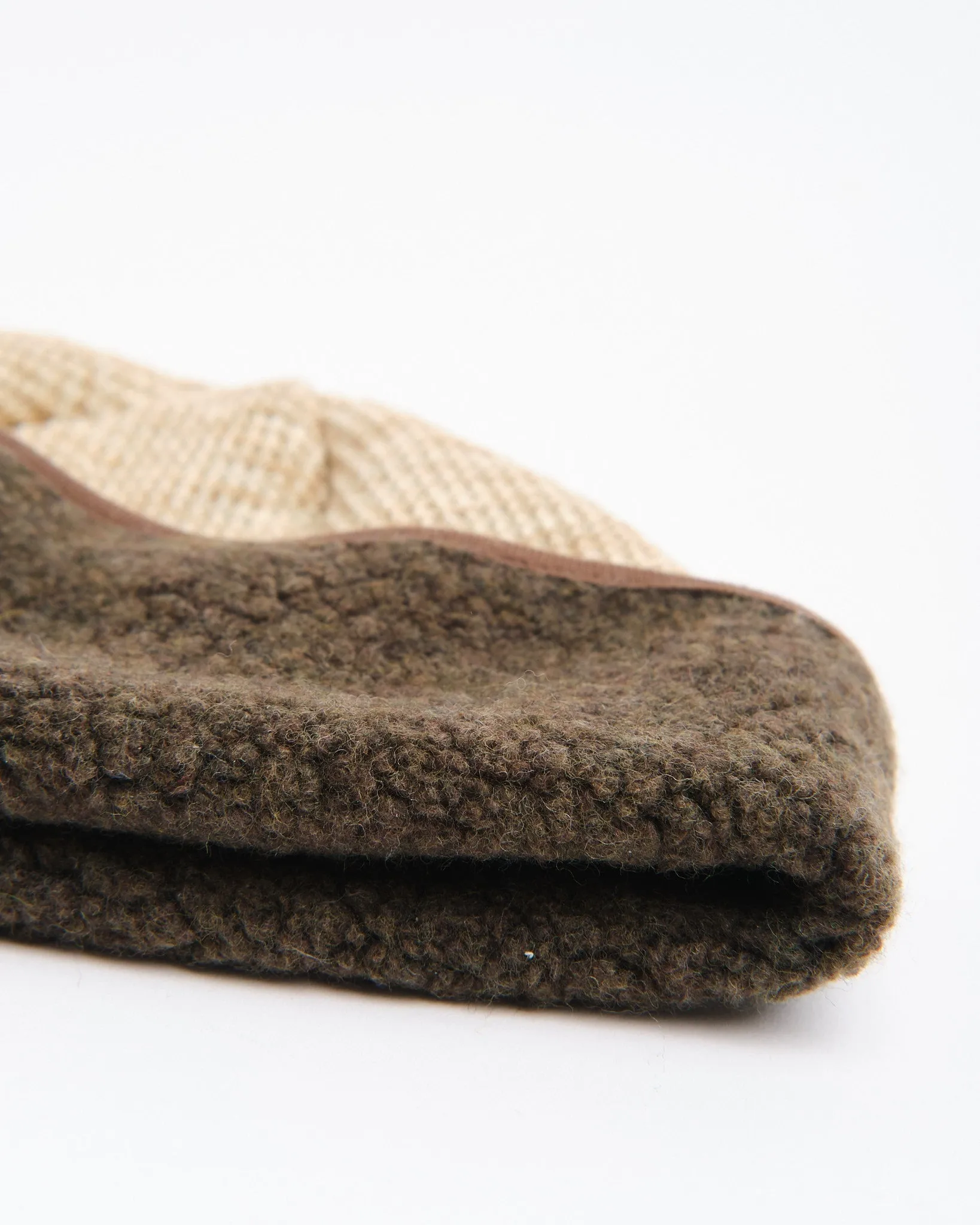 2 Tone Beanie Brown with Olive