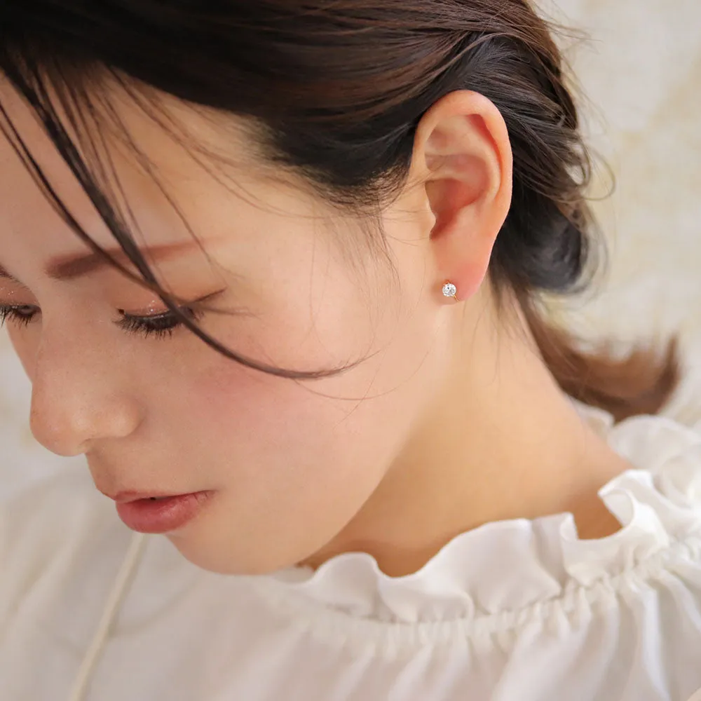 4mm CZ Airy Fit Clip On Earrings