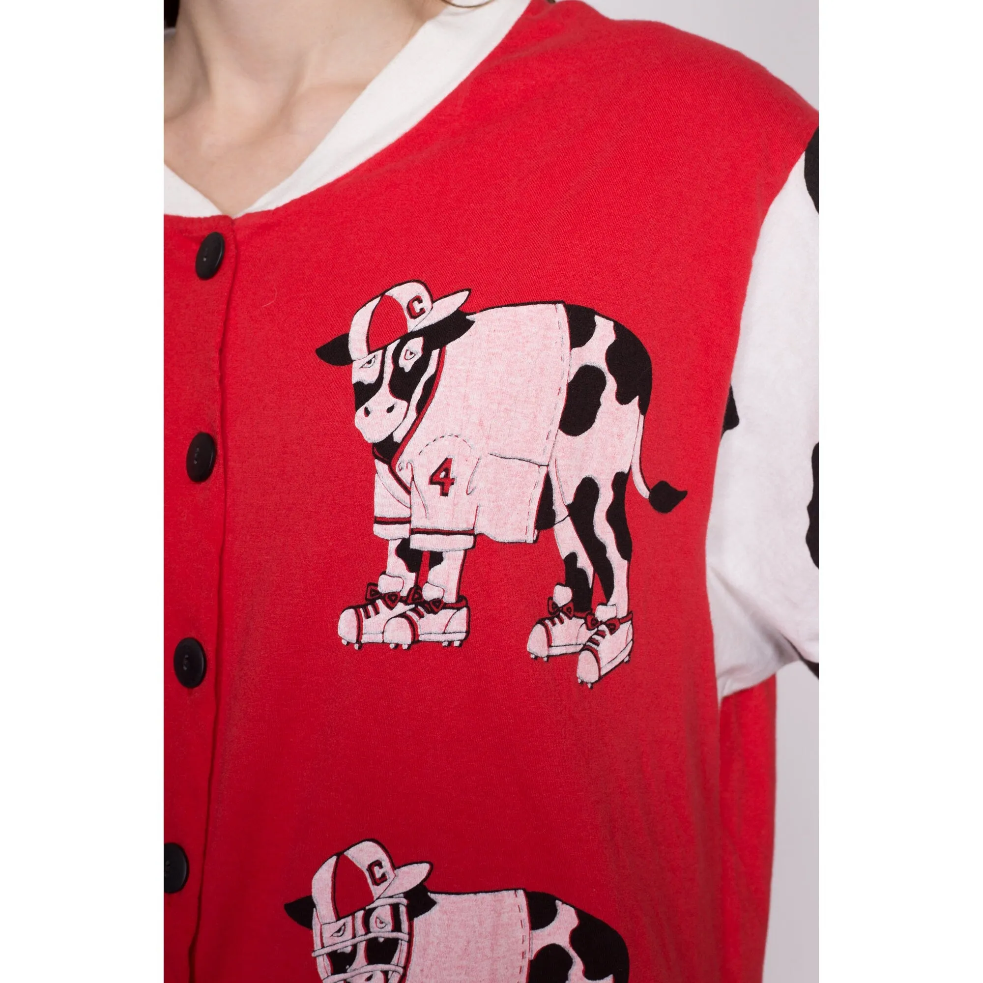 80s Retro Cow Romper - Medium to Large