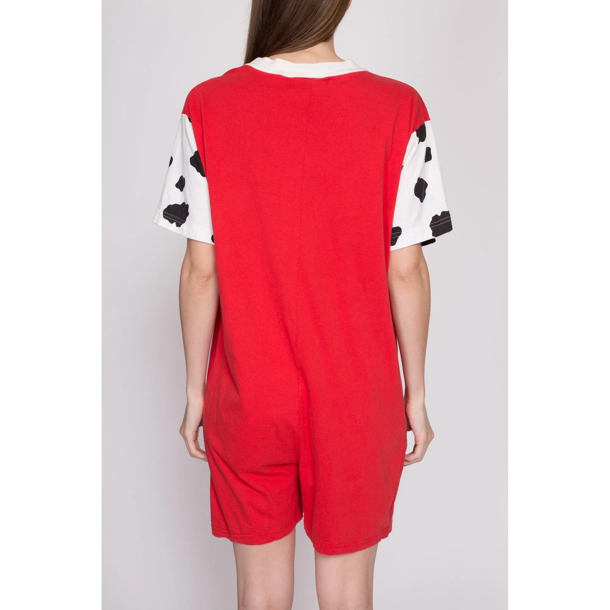 80s Retro Cow Romper - Medium to Large