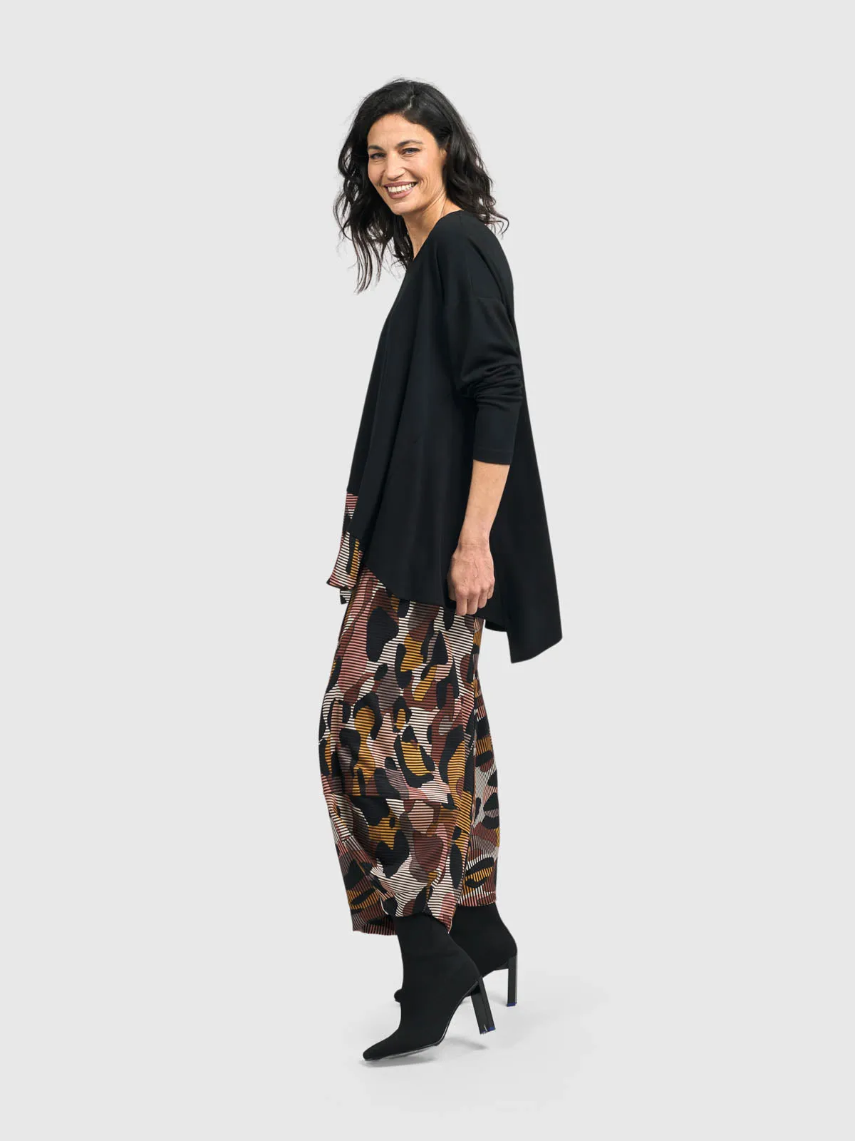 Accent Trim Trapeze Top, Terra