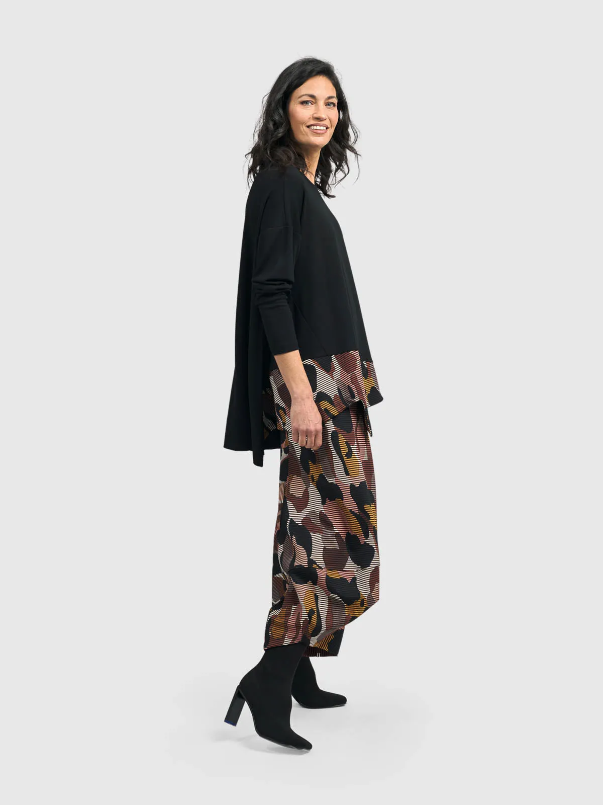 Accent Trim Trapeze Top, Terra