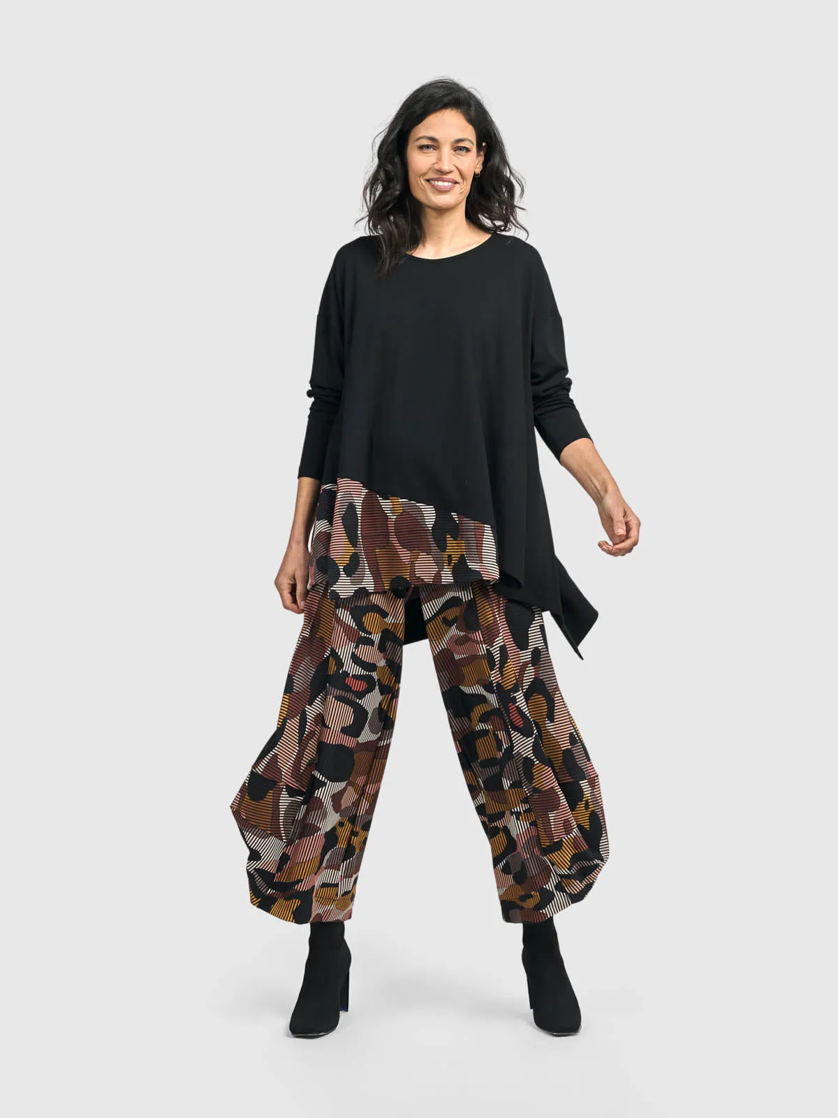 Accent Trim Trapeze Top, Terra