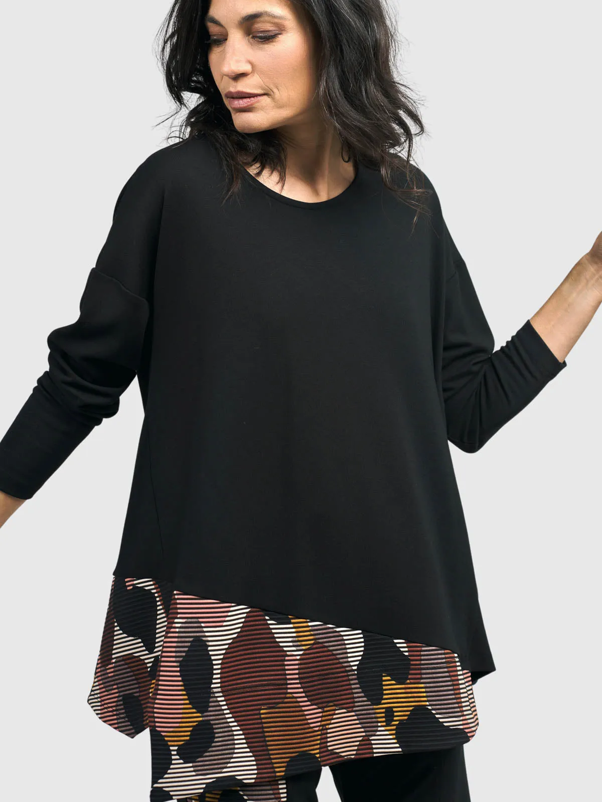 Accent Trim Trapeze Top, Terra