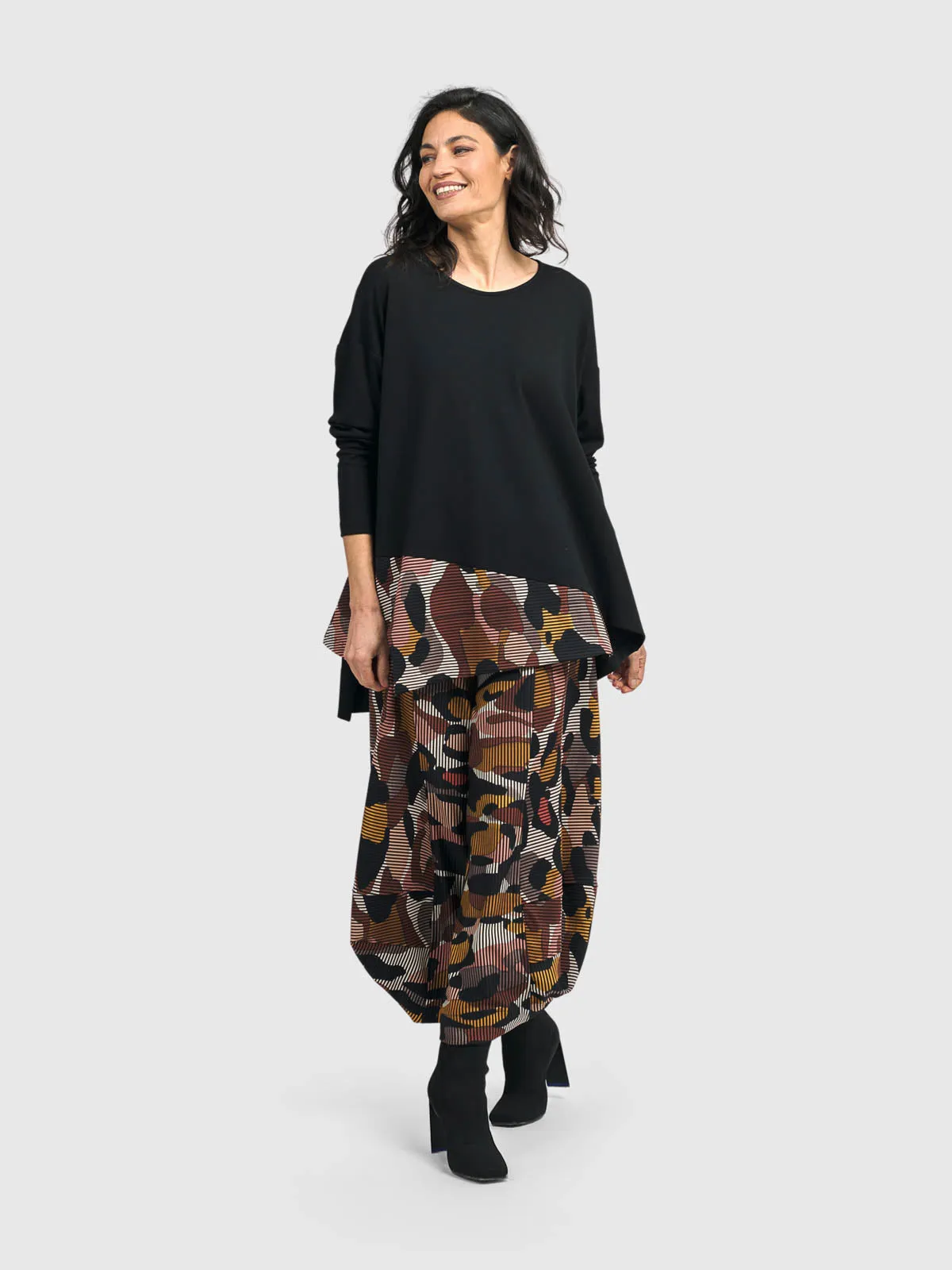 Accent Trim Trapeze Top, Terra
