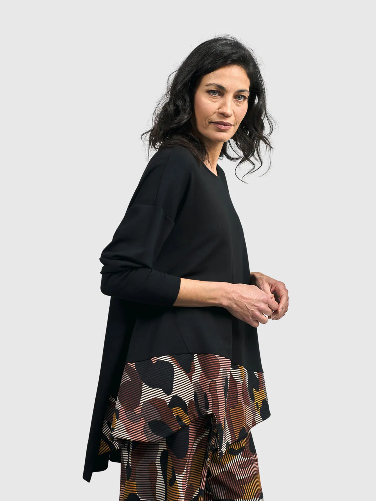 Accent Trim Trapeze Top, Terra