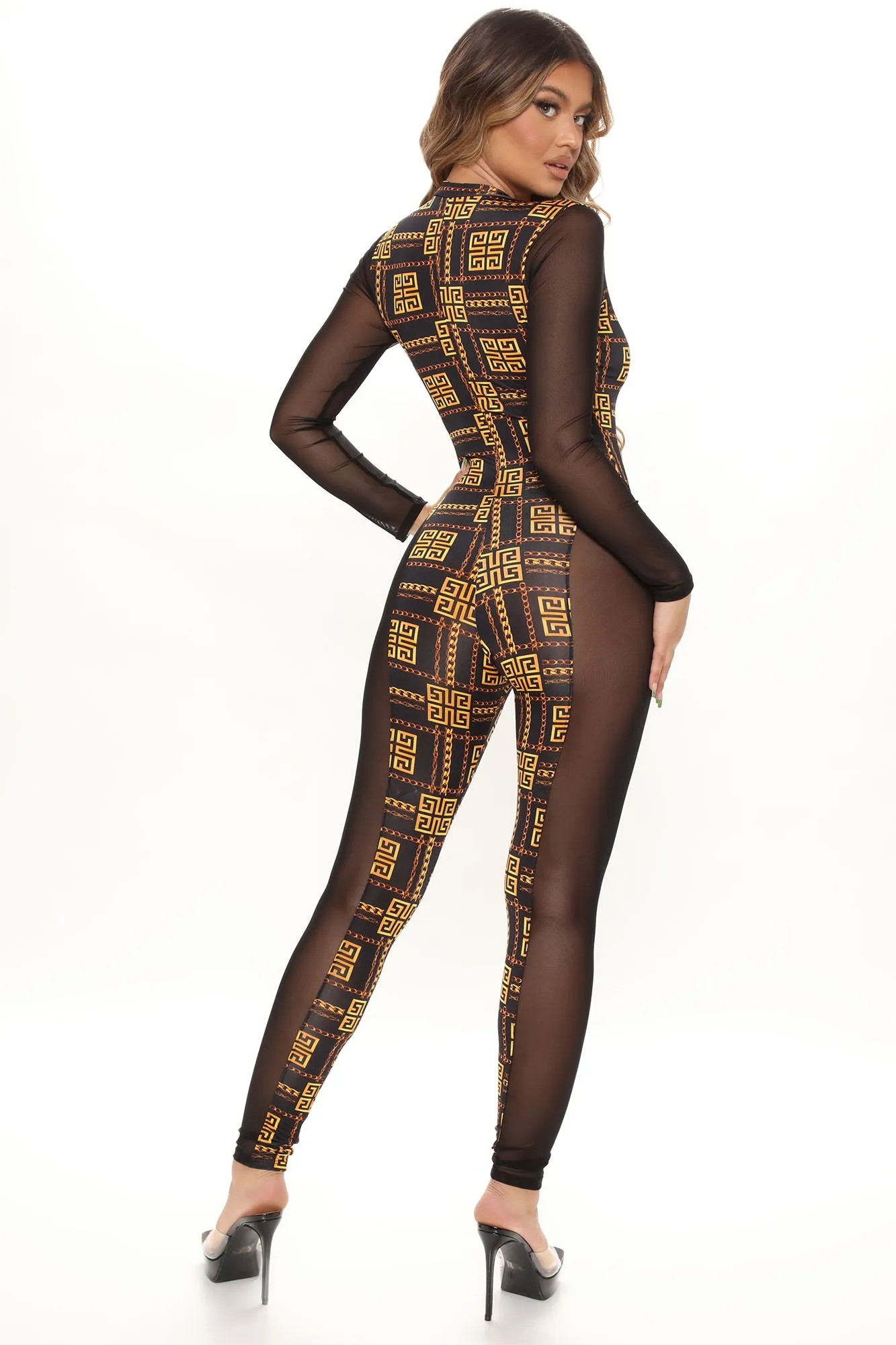 All Things Expensive Jumpsuit - Black/combo