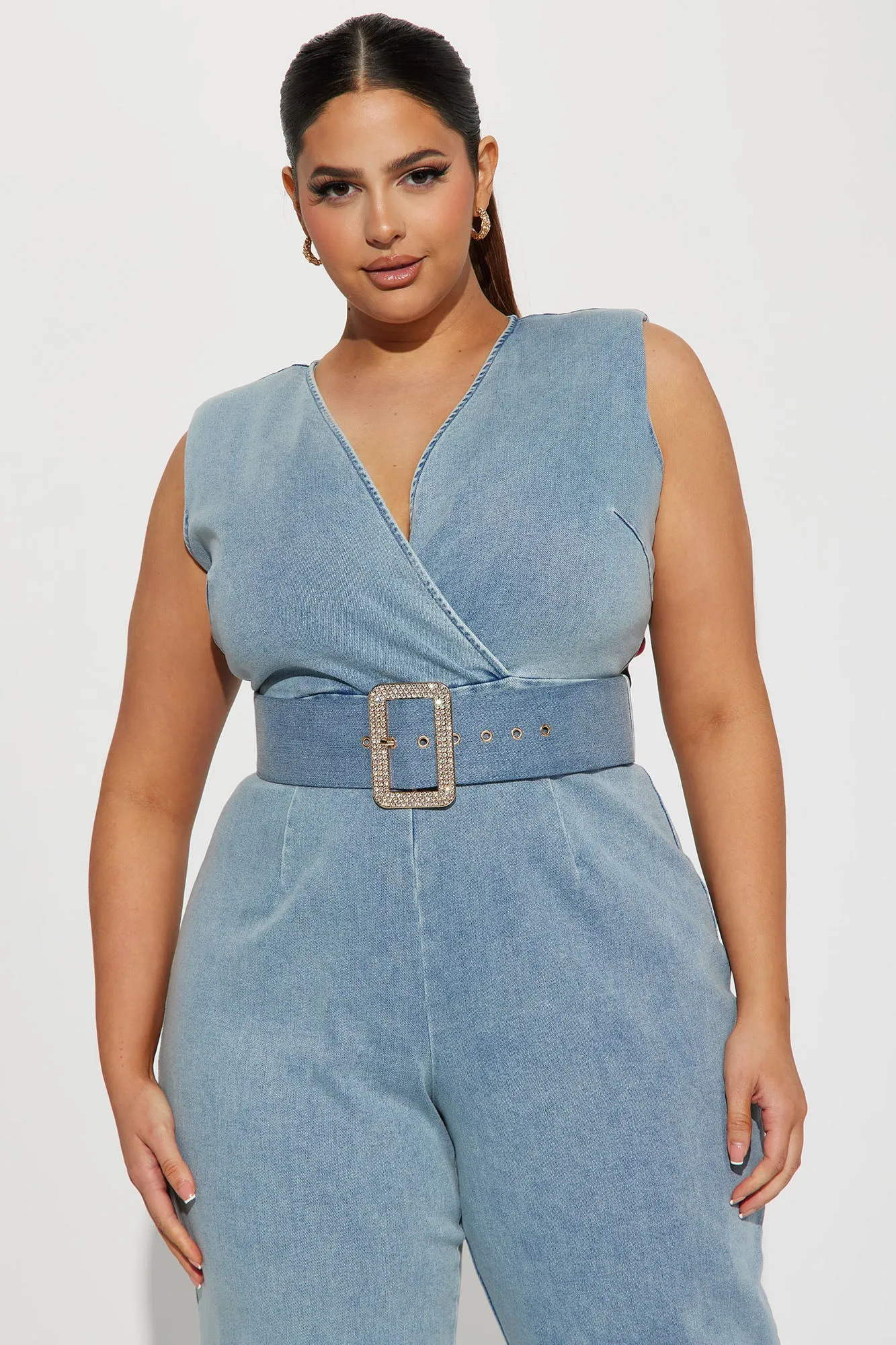 Amora Denim Jumpsuit - Light Wash