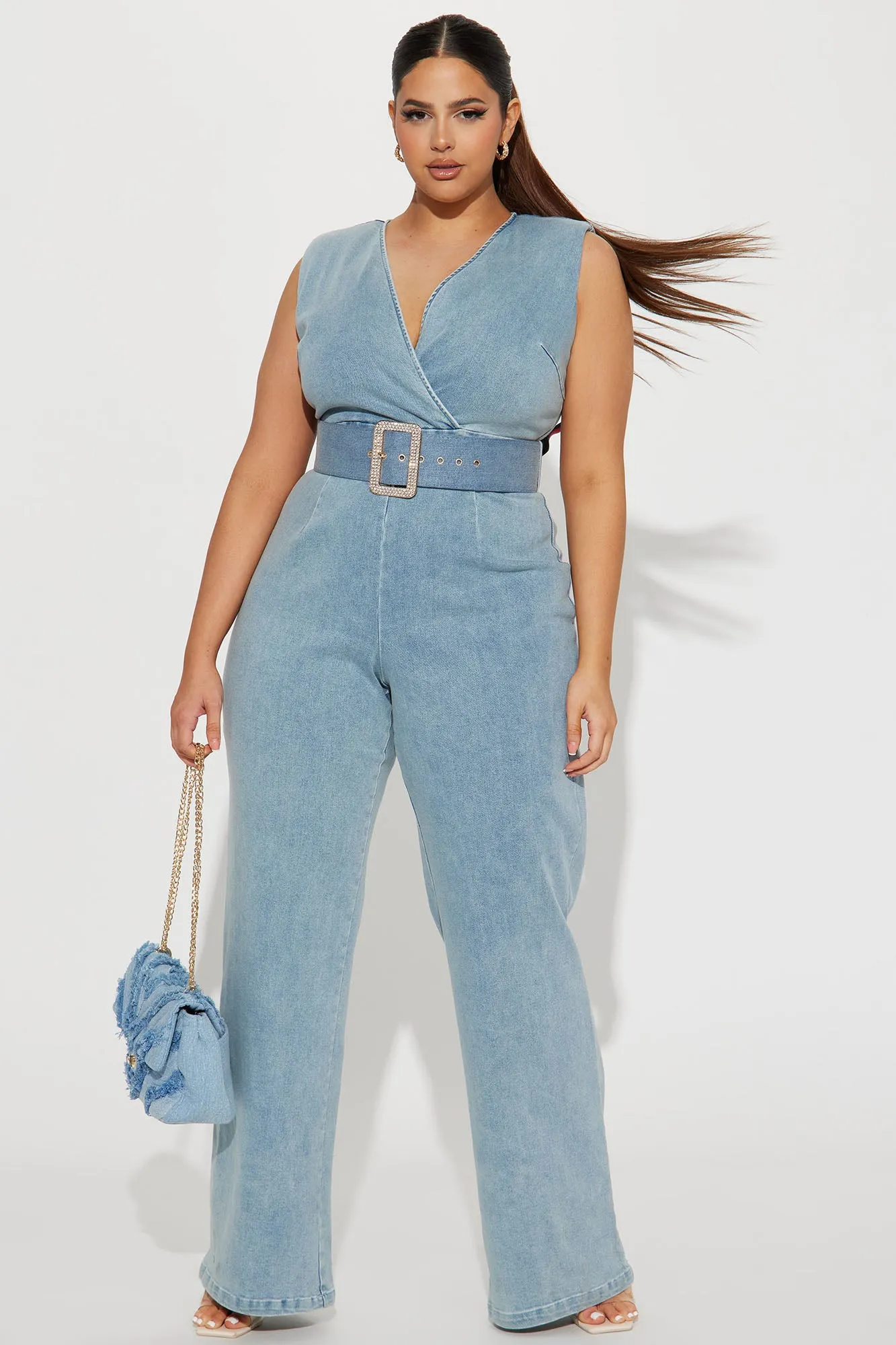 Amora Denim Jumpsuit - Light Wash