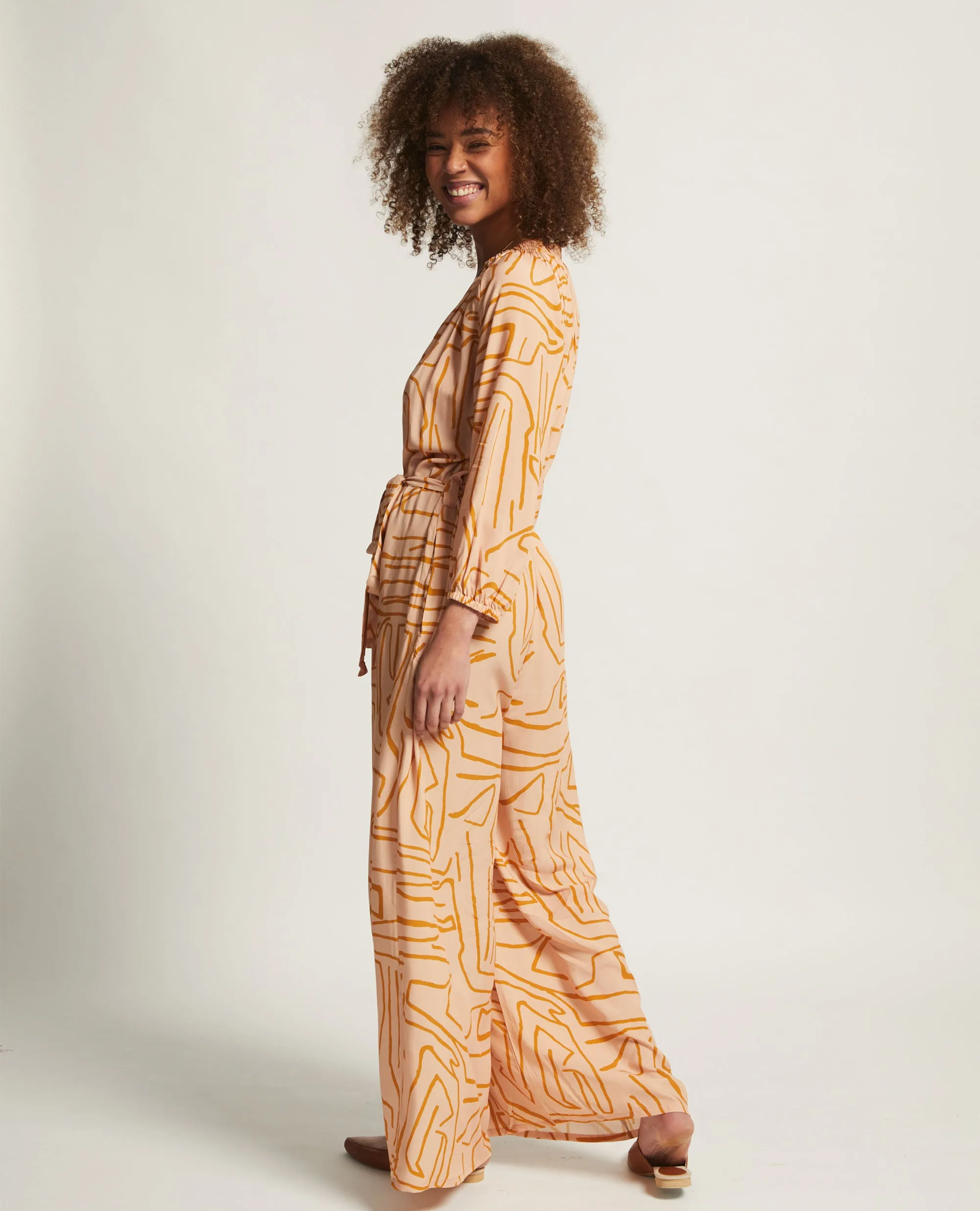 Arna | Ruched Neck Jumpsuit