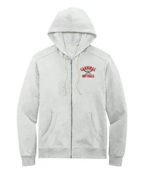 BA Softball Ash Hoodie - Full Zip