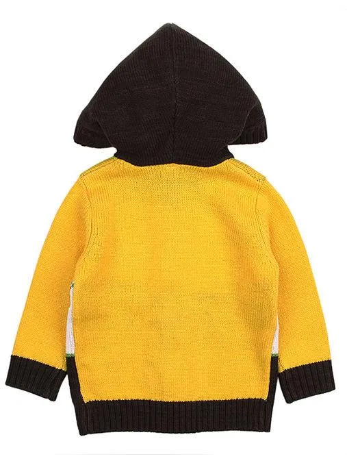 Baby Boy Christmas Tree Reindeer Crochet Hooded Cardigan
