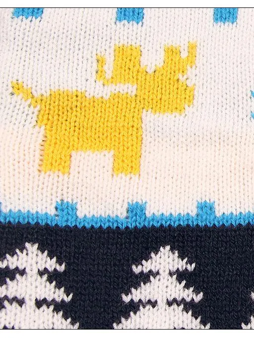 Baby Boy Christmas Tree Reindeer Crochet Hooded Cardigan