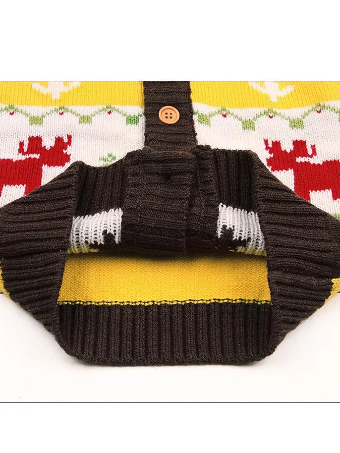 Baby Boy Christmas Tree Reindeer Crochet Hooded Cardigan