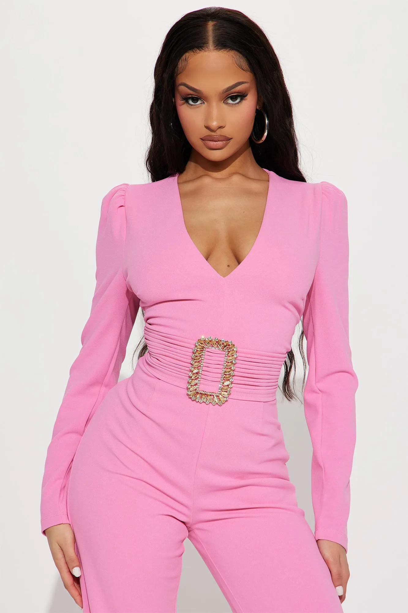 Bailey Embellished Jumpsuit - Pink
