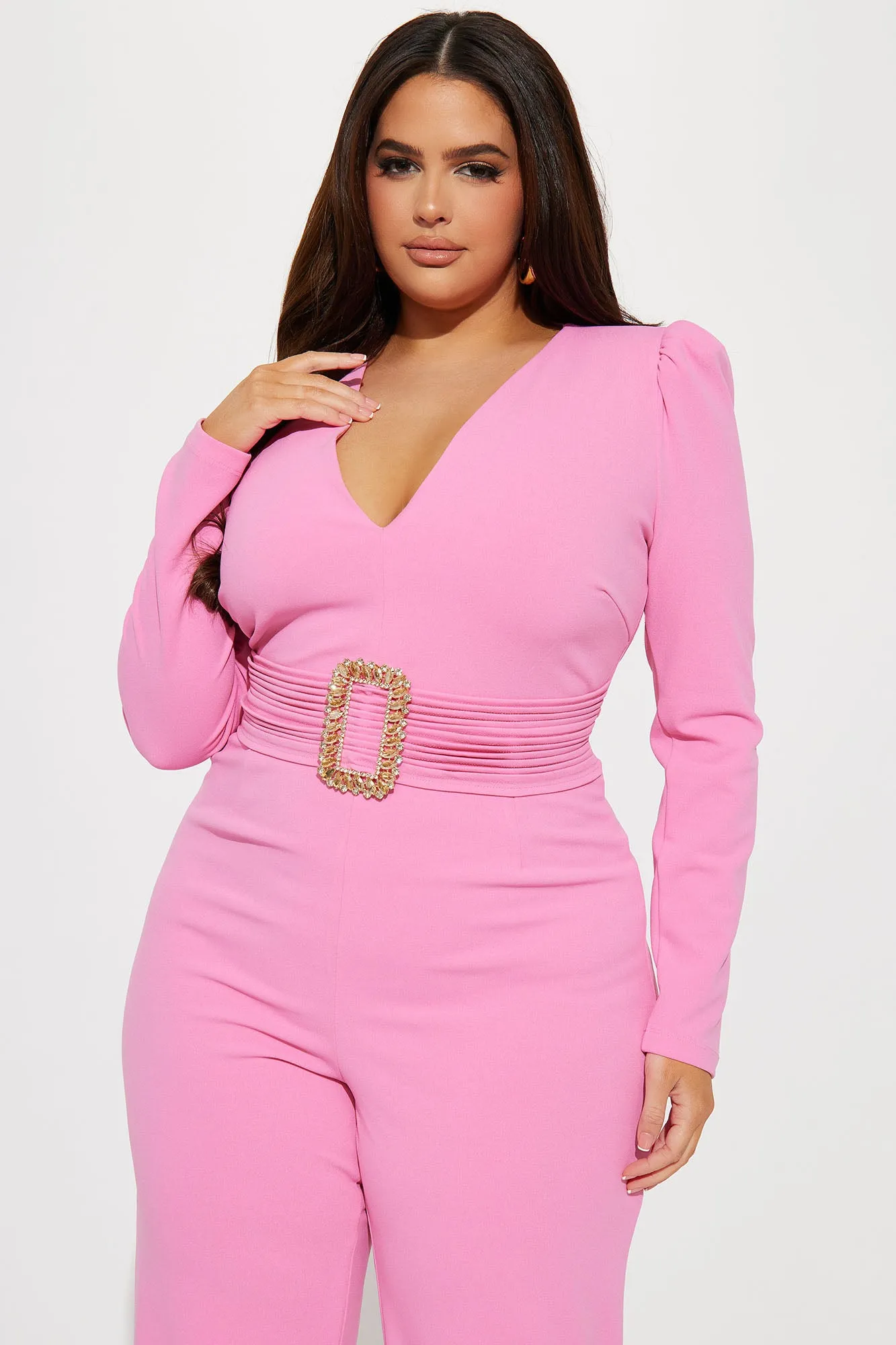 Bailey Embellished Jumpsuit - Pink