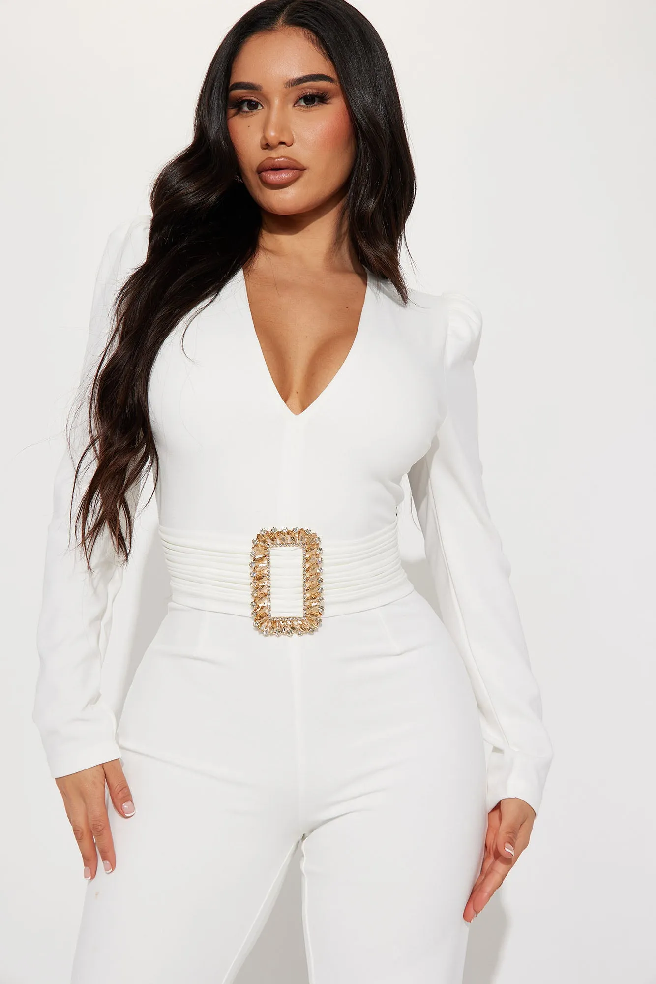 Bailey Embellished Jumpsuit - White