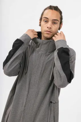Bamboo Brushed-Back Long Length Zip-Up Hoodie