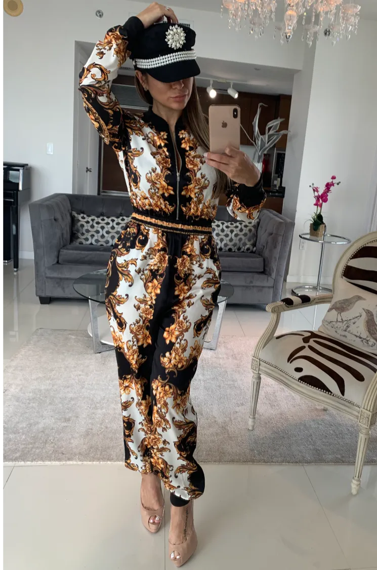 Barroque Black Jumpsuit