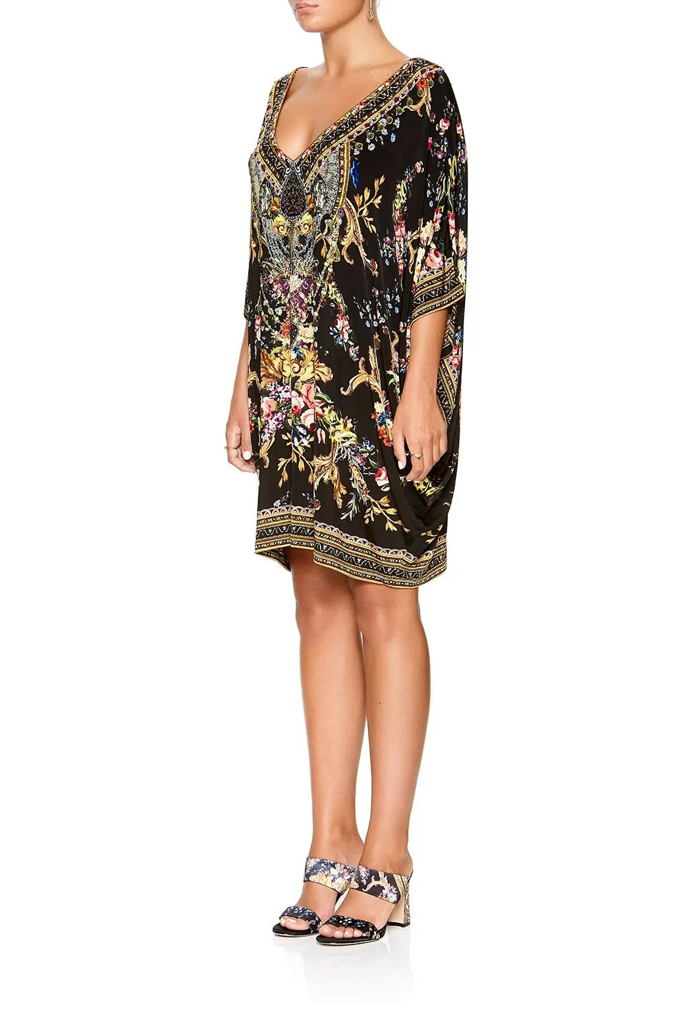 BAT SLEEVE DRESS FRIEND IN FLORA