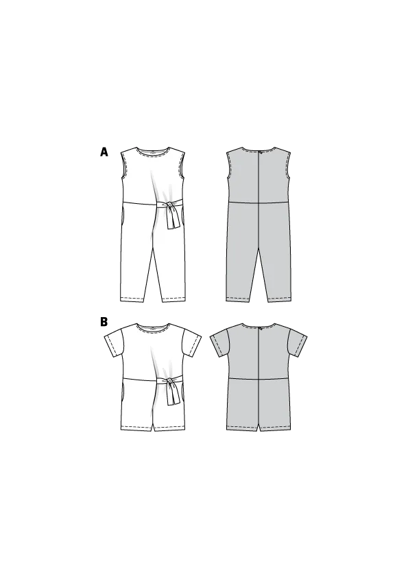 BD9325 Child's jumpsuit sewing pattern
