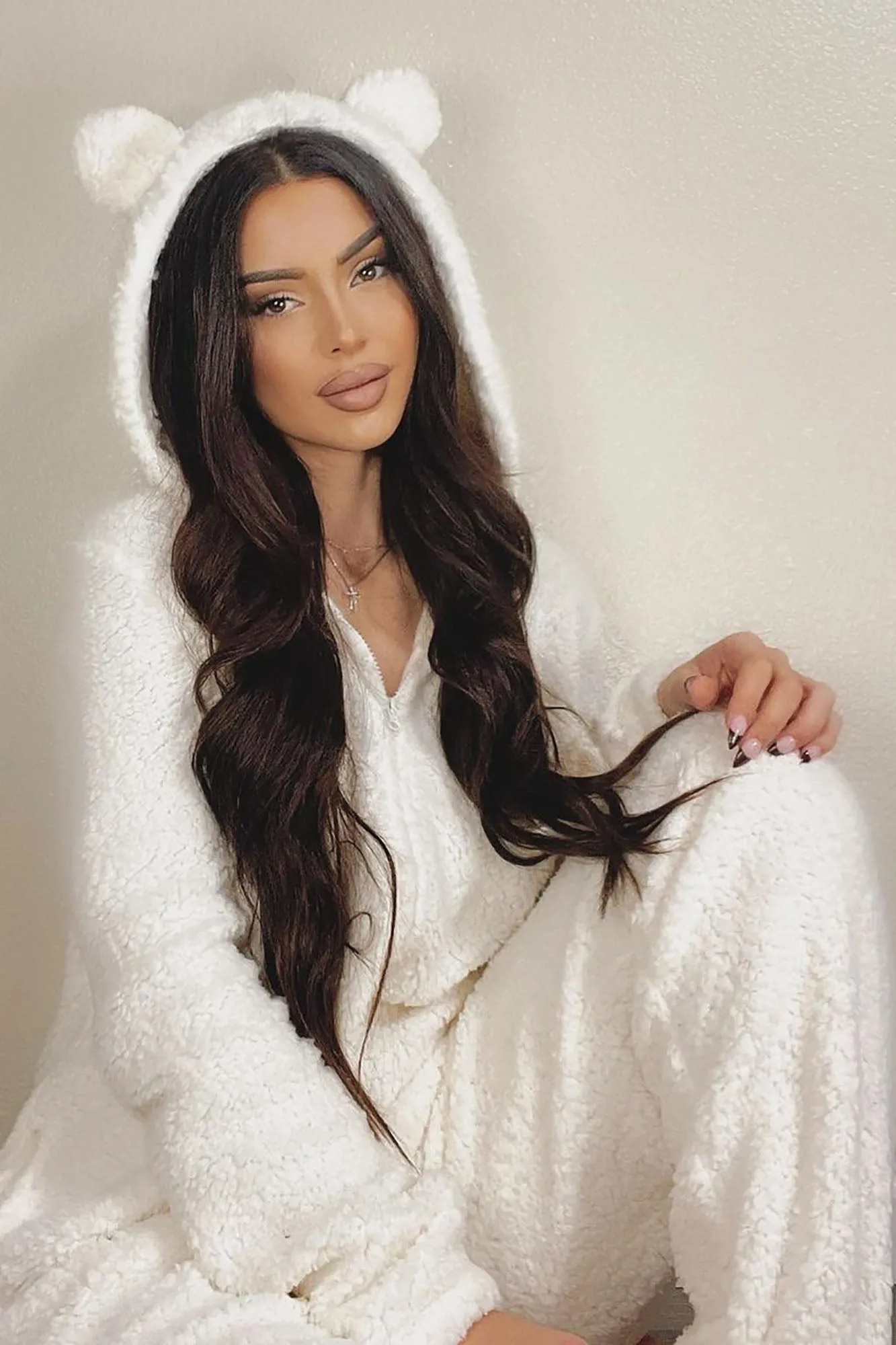 Bear Babe PJ Jumpsuit Onesie - Cream