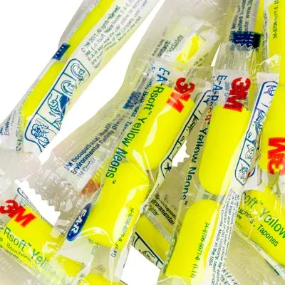 Box - 3M™ EARsoft™ Yellow Neon Large Uncorded Ear Plugs (200 Pairs | SLC80 23dB, Class 4)
