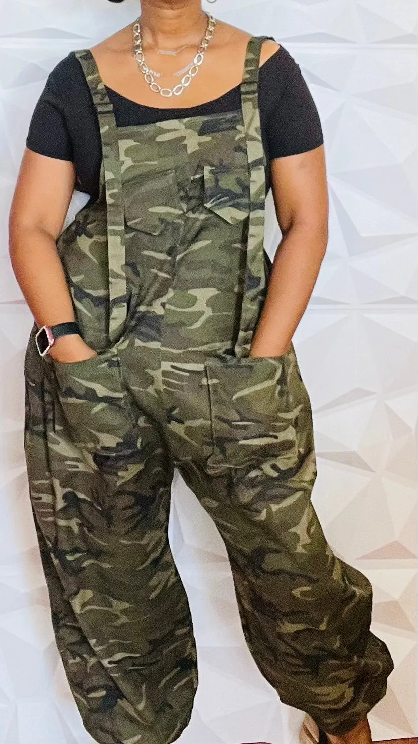 Camo on the go Romper/ overall