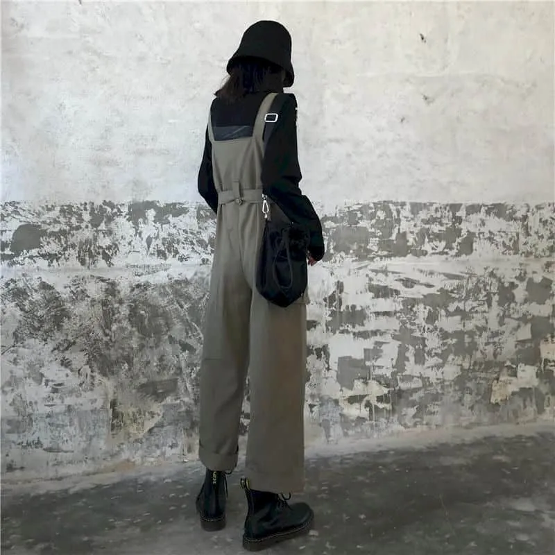Cargo Dugarees With Waistbelt