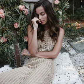 Cayetana Lace Up Beach Cover Up Dress *Online Only*