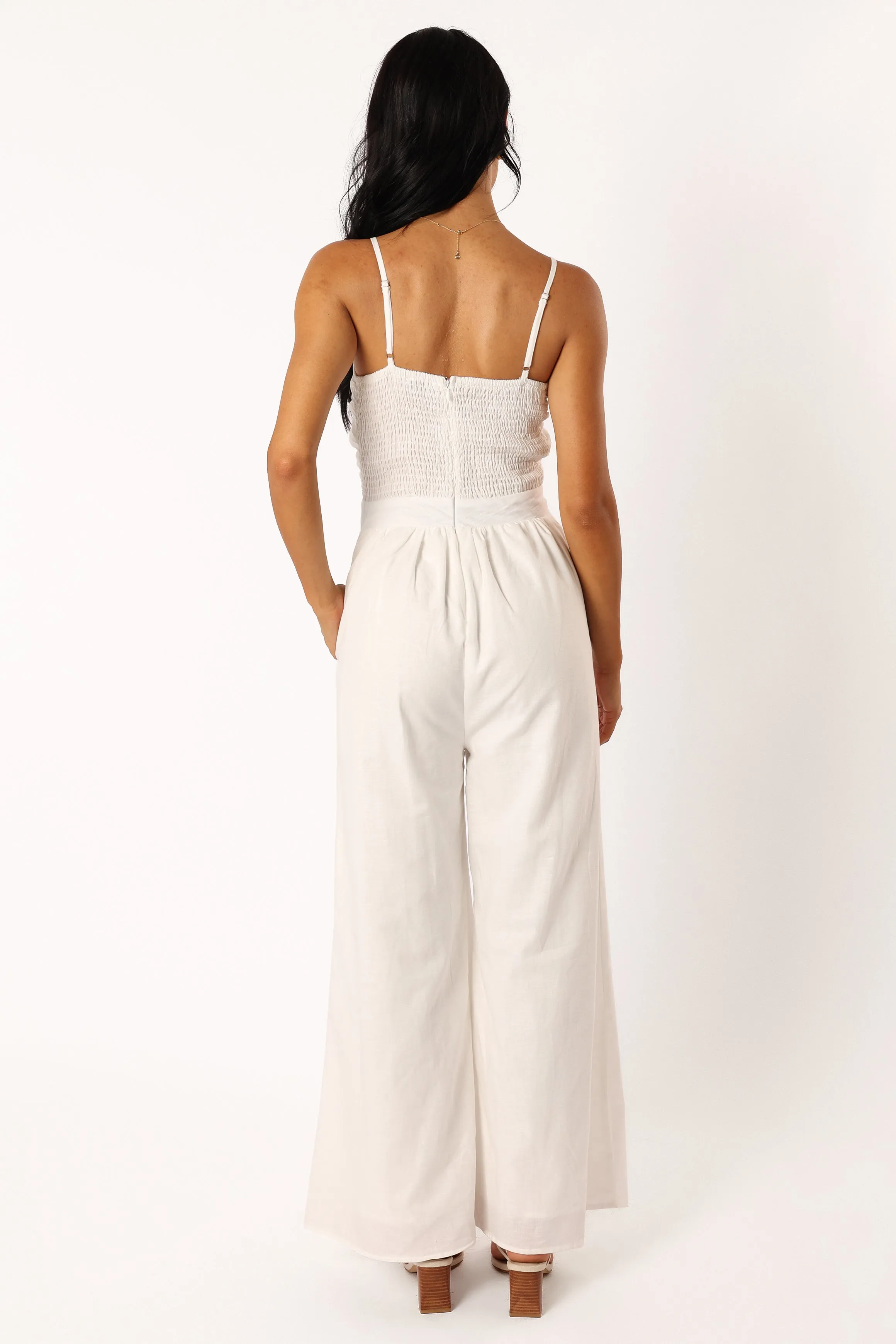 Christina Linen Jumpsuit - White