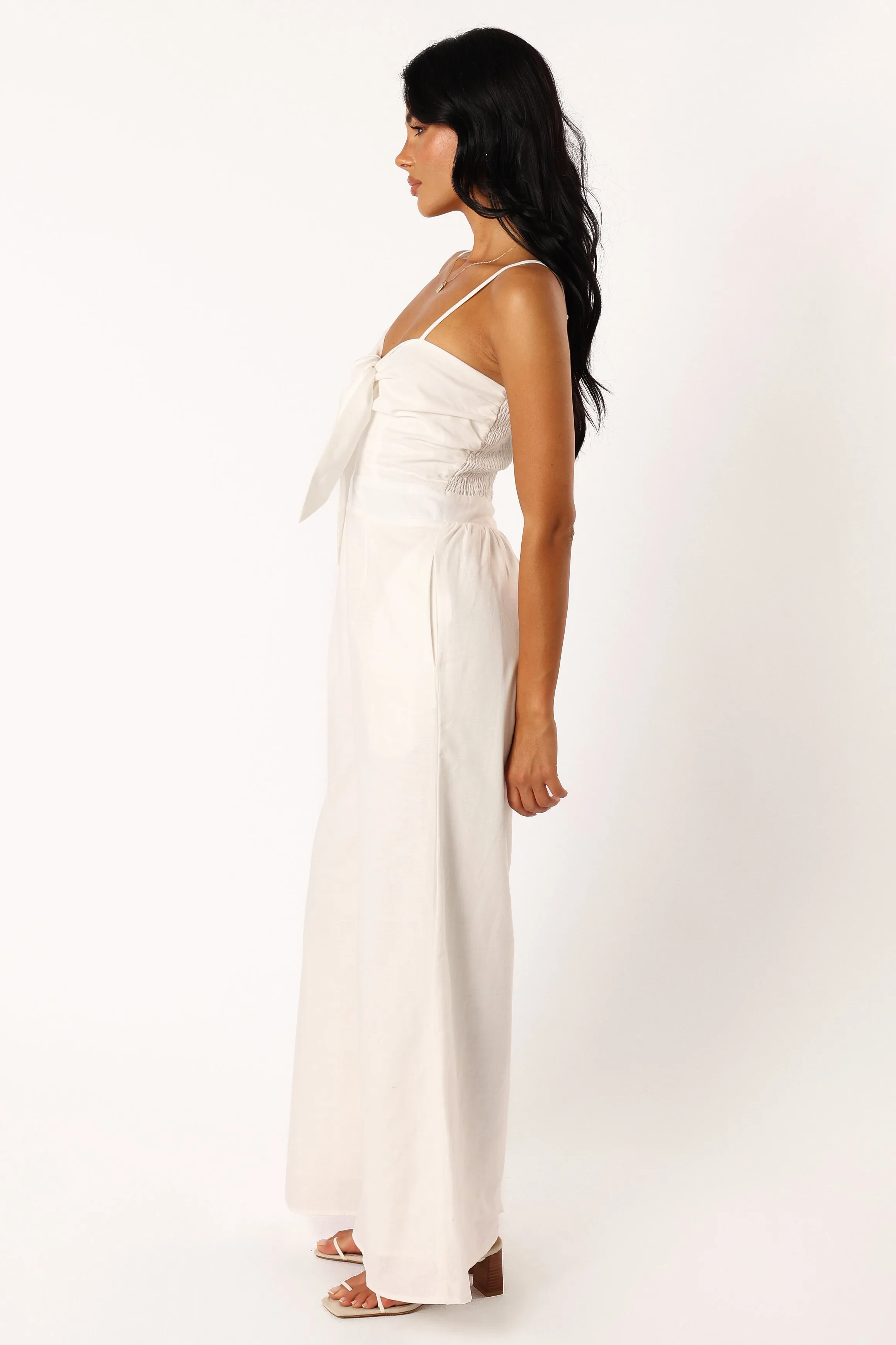 Christina Linen Jumpsuit - White