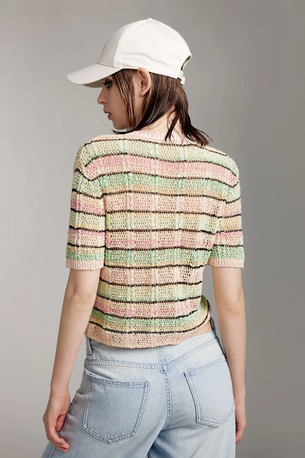 Colorful Striped Knit Top