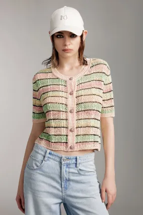 Colorful Striped Knit Top