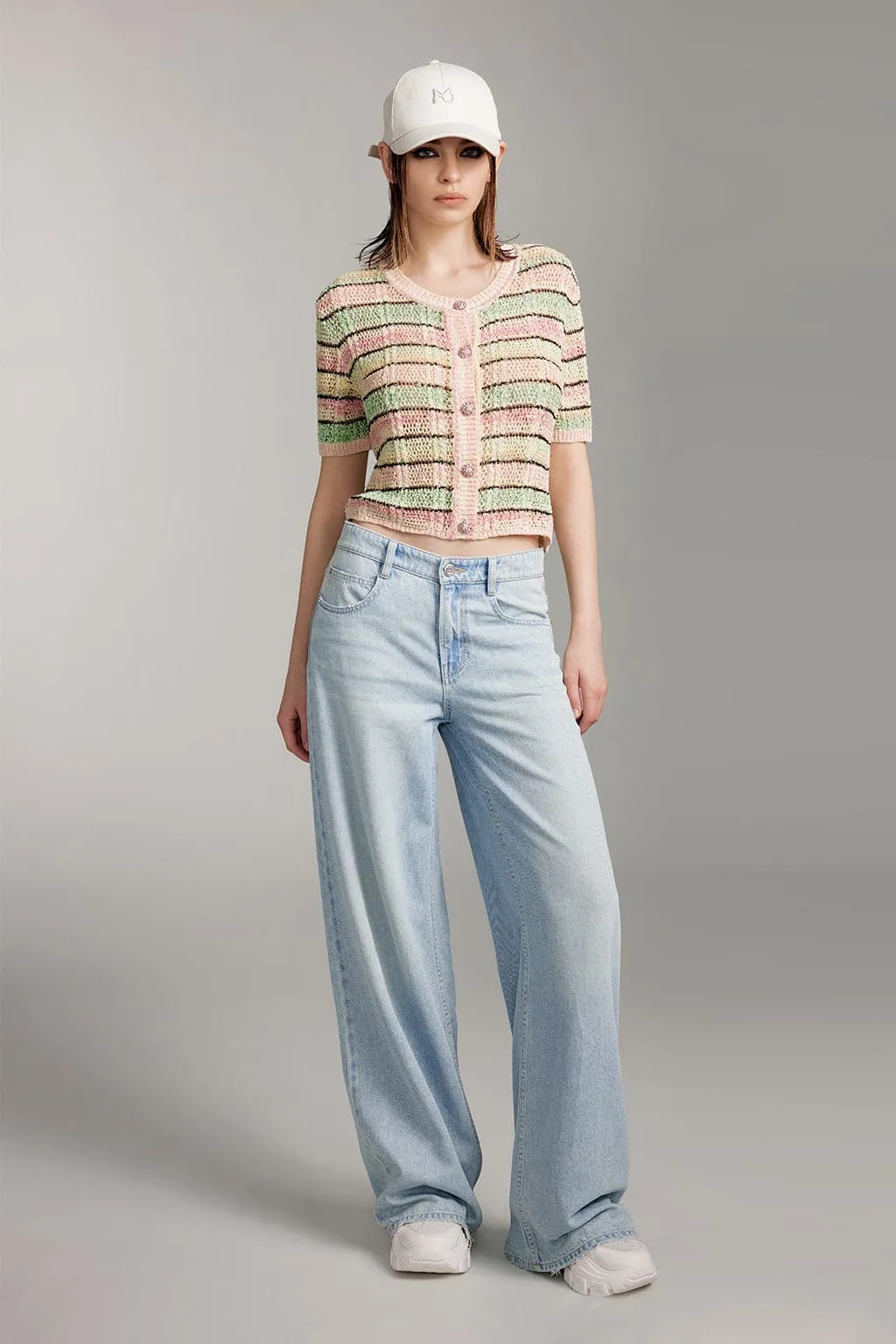 Colorful Striped Knit Top