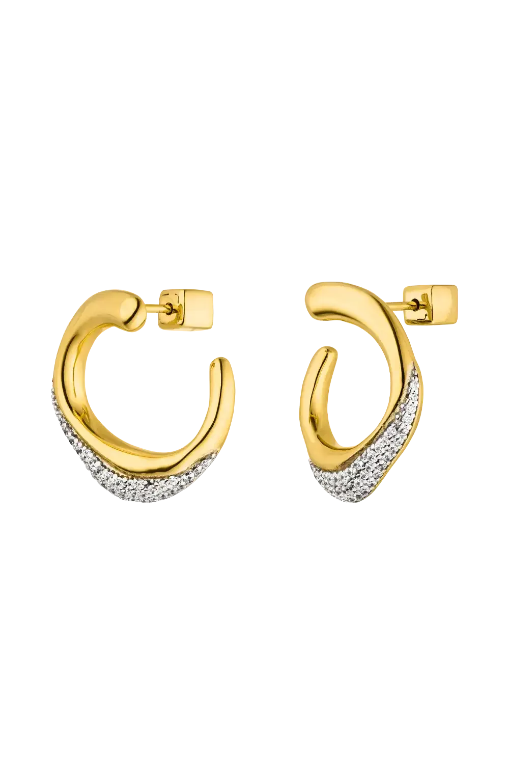 Crystal Galaxy Ear Studs 14K Gold Plated