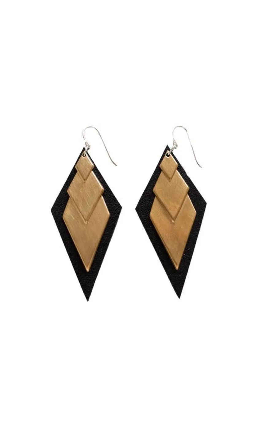Deco 3 Diamond Earrings