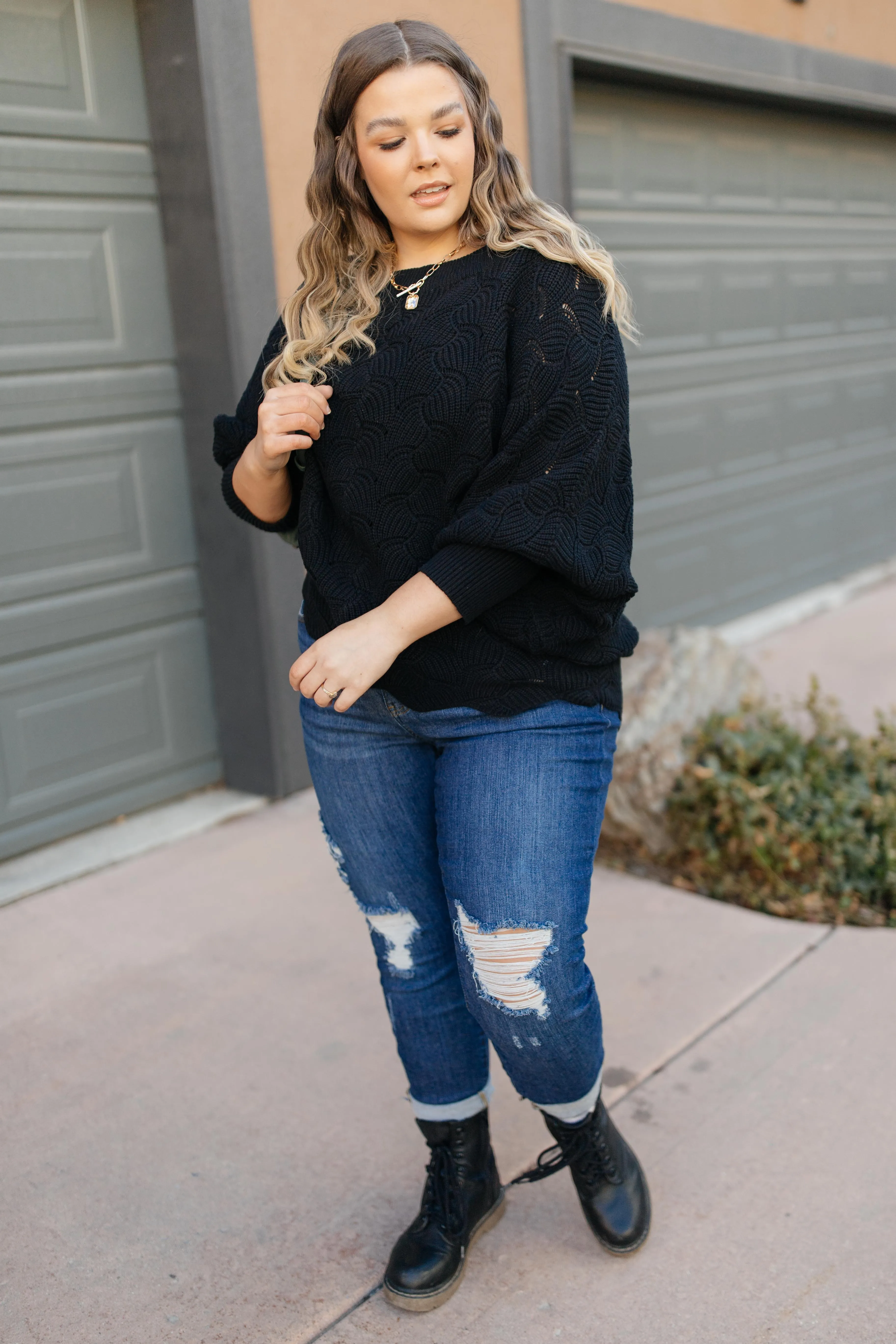 Designed For Details Sweater in Black