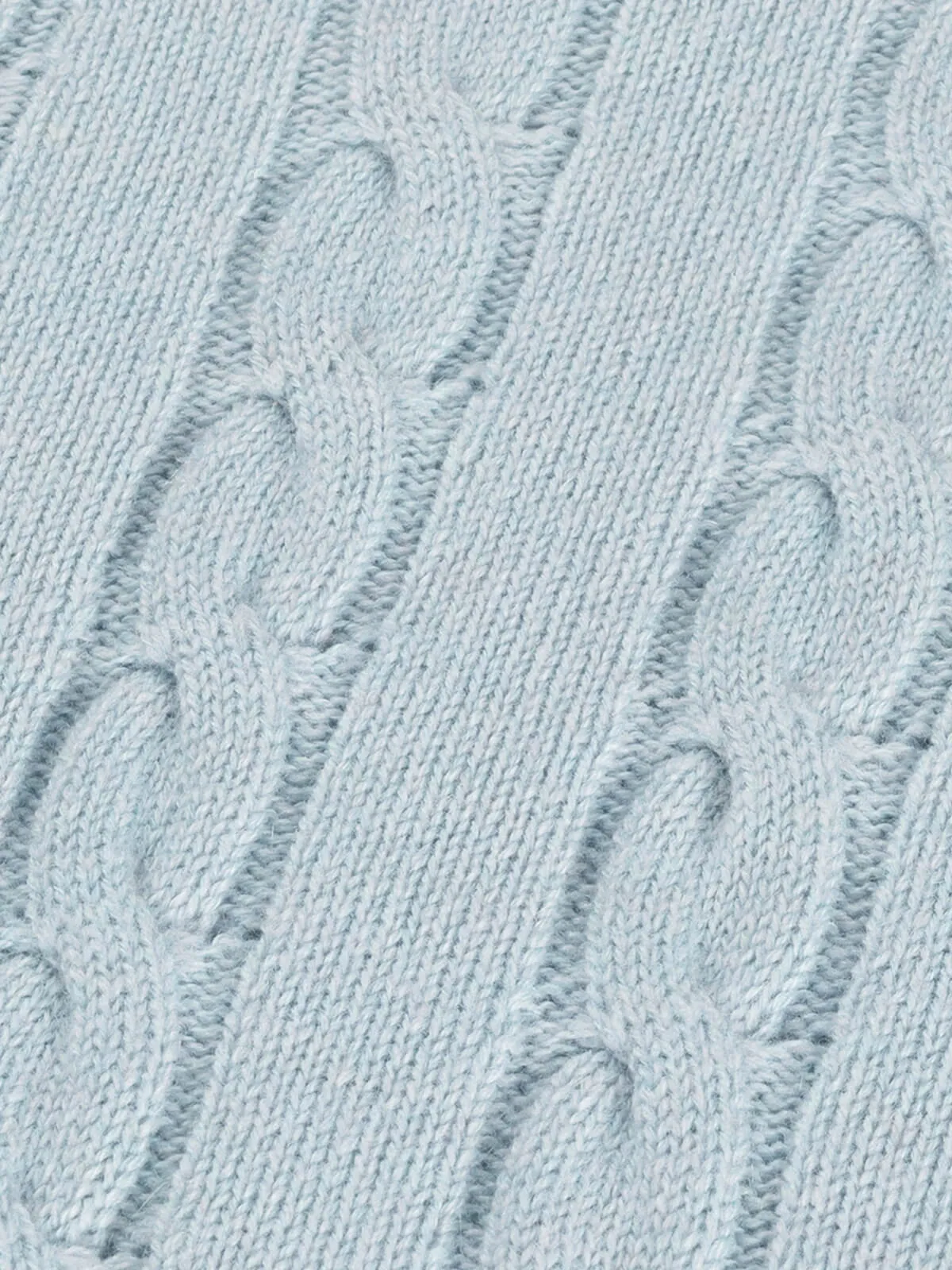 Dolcevita Cable Knit Sweater Baby Blue