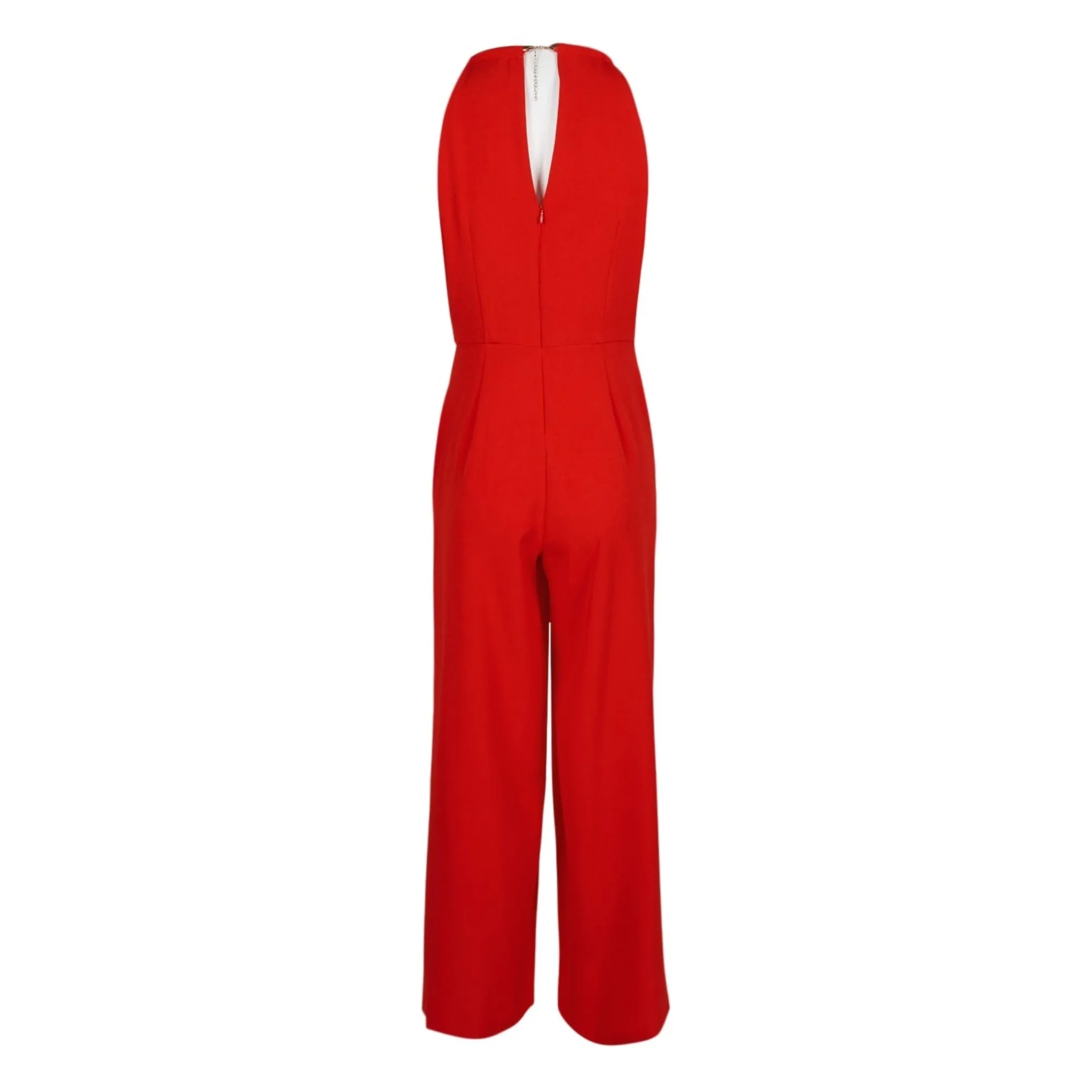 Donna Ricco Sleeveless Hardware-Embellished Jumpsuit