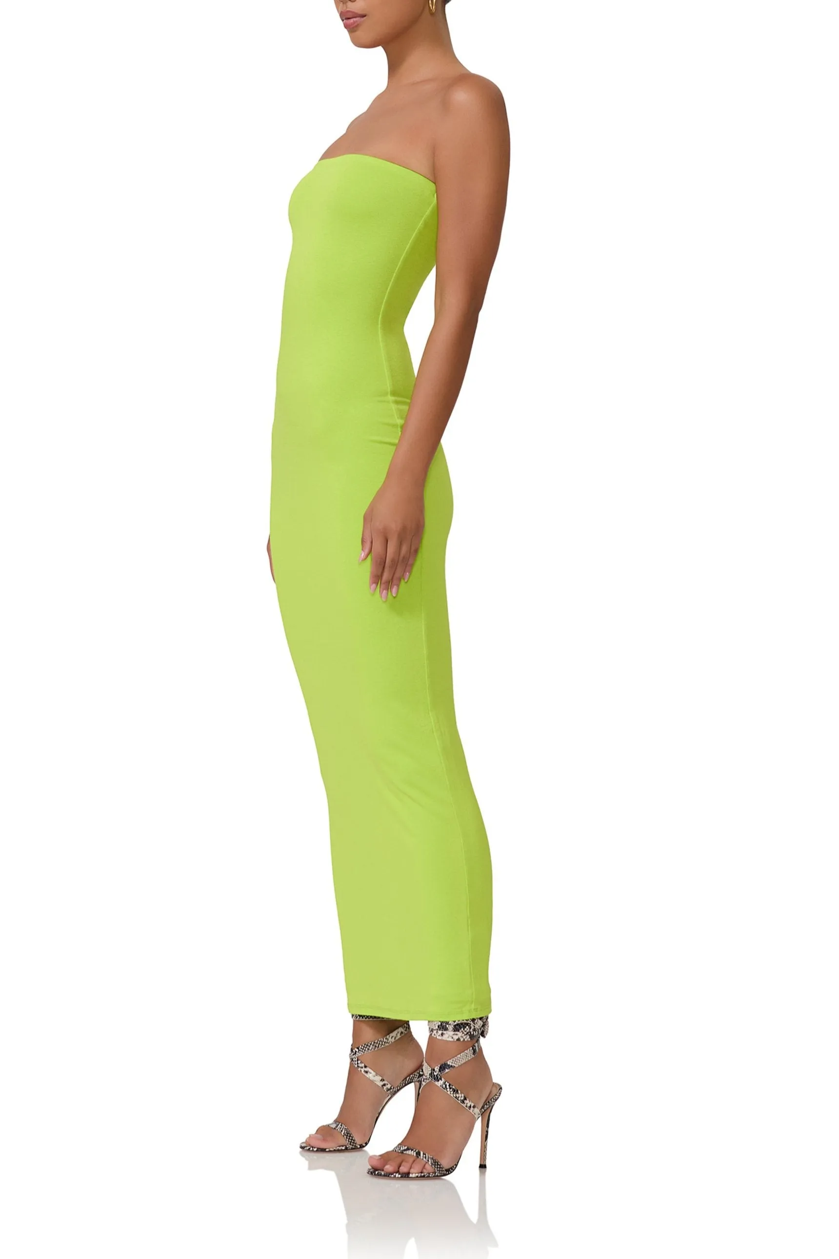 Dunn Column Maxi Dress - Lime Punch