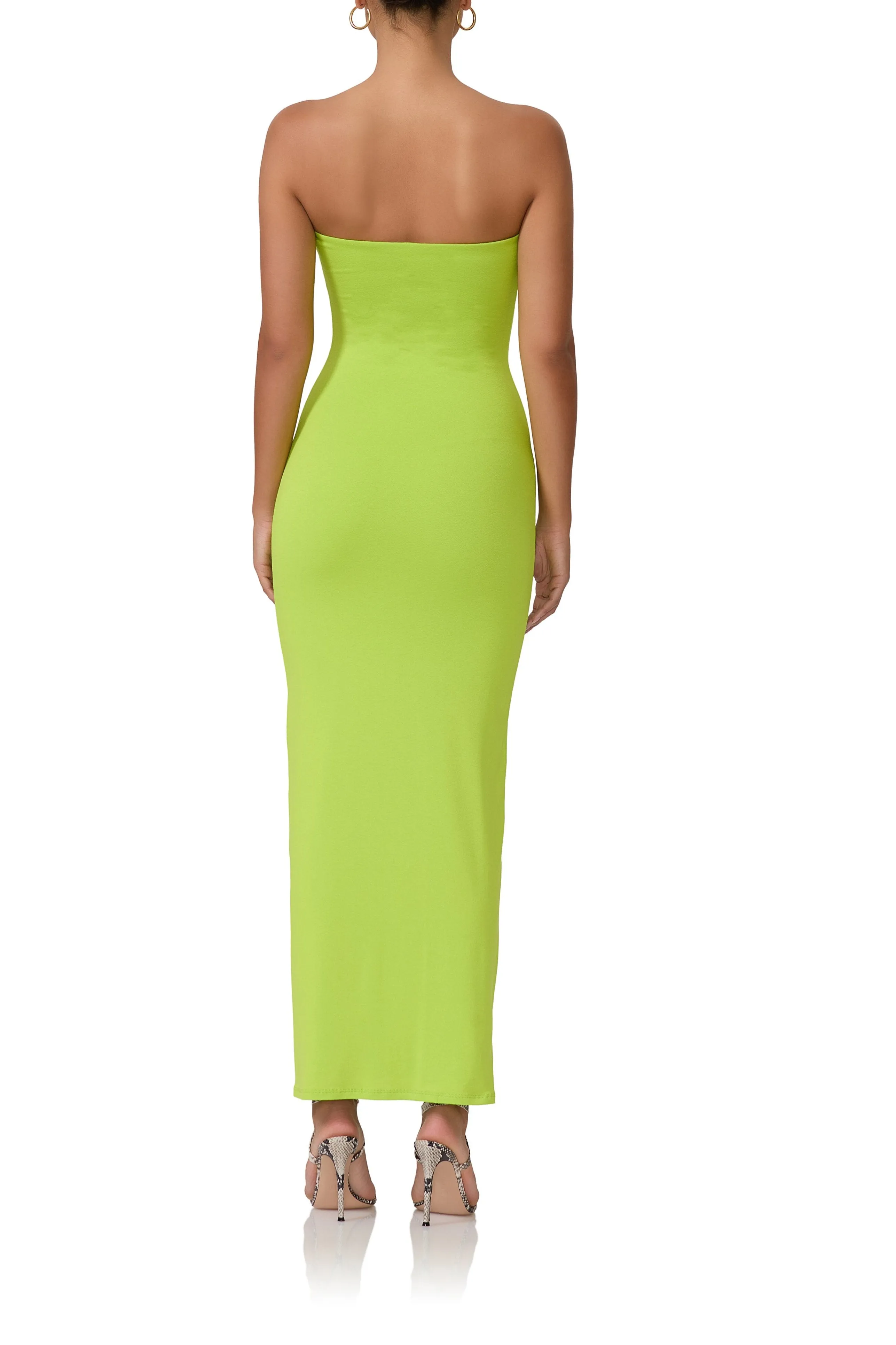 Dunn Column Maxi Dress - Lime Punch