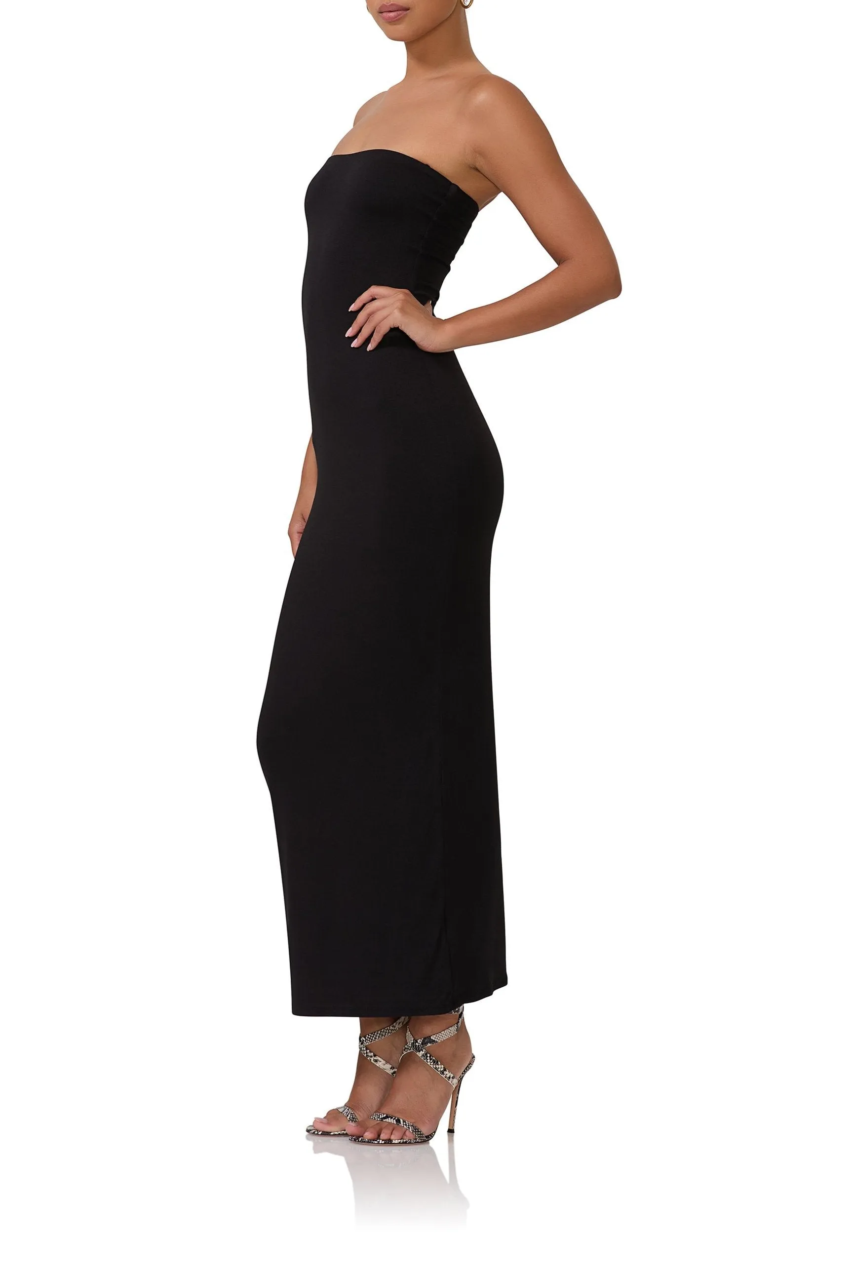 Dunn Column Maxi Dress - Noir