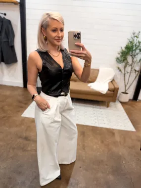 Edgy - Faux Leather Vest