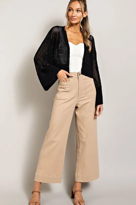 eesome Eyelet Knit Cardigan