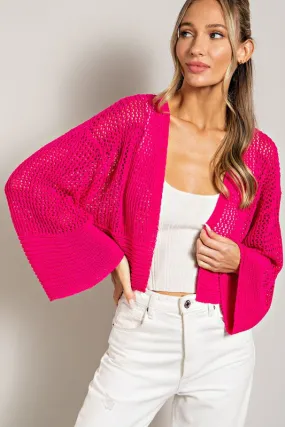 eesome Eyelet Knit Cardigan