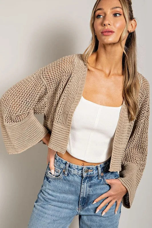 eesome Eyelet Knit Cardigan