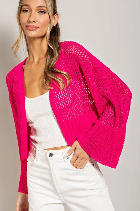 eesome Eyelet Knit Cardigan